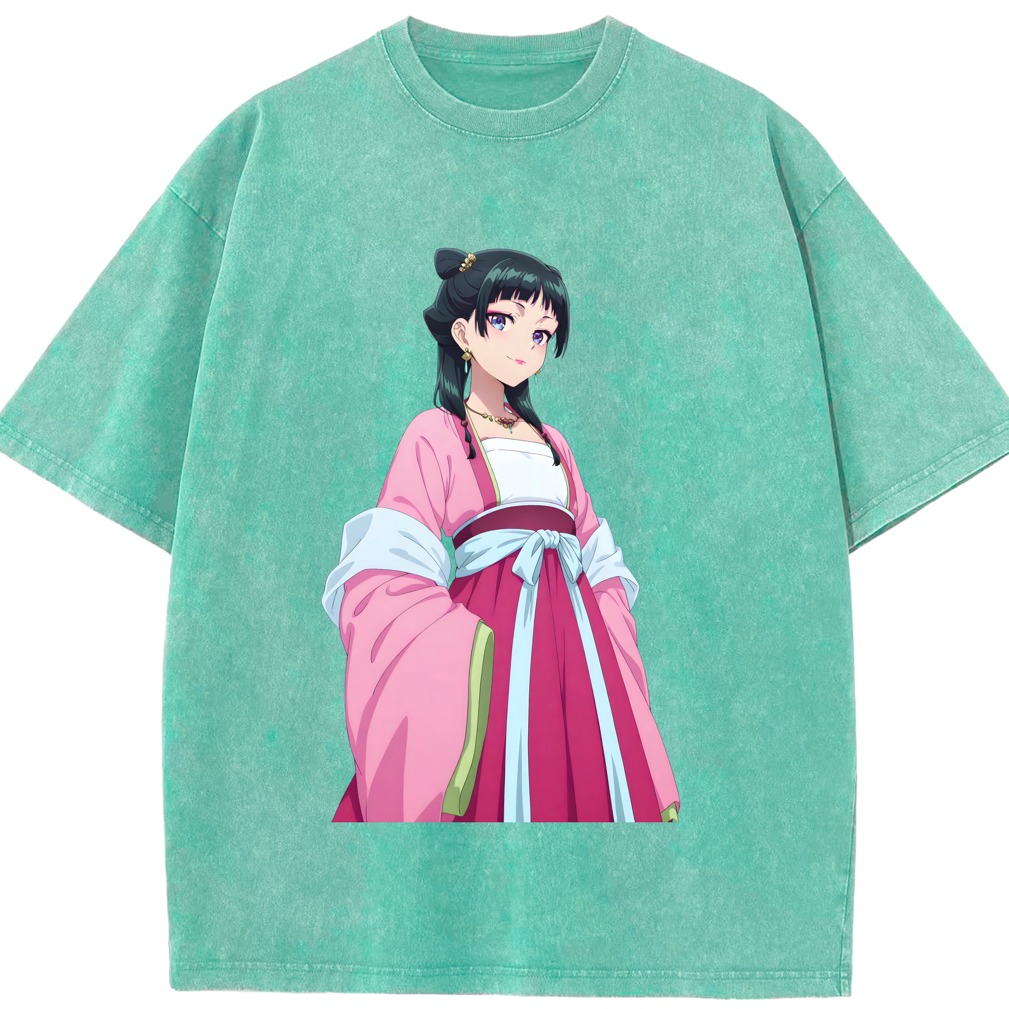 （画像用） 薬屋のひとりごと The Apothecary Diaries 綿100% ヴィンテージ風 半袖Tシャツ（フロントプリント）